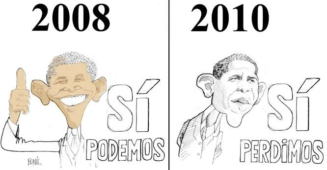 Caricatura periodística de BONIL: Barack Obama