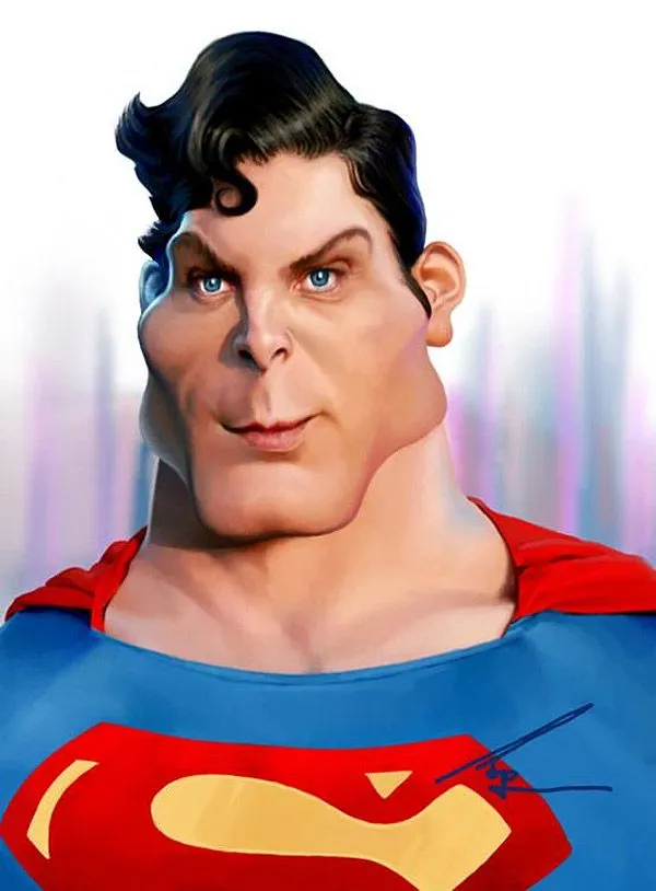 Caricatura de Superman