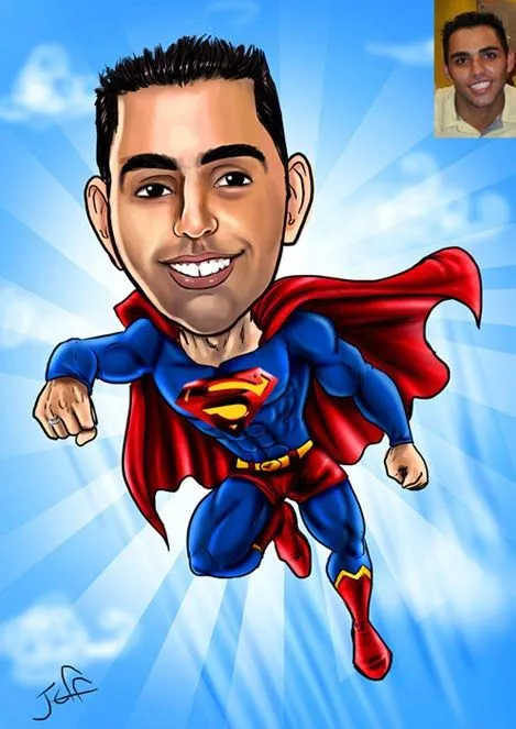 Caricatura Superman - São João da Boa Vista/SP