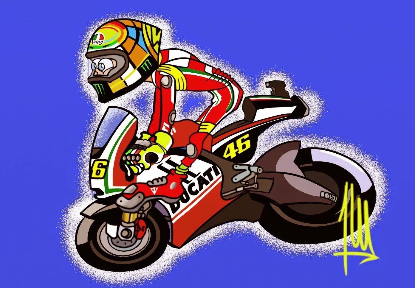 Caricatura valentino rossi ducati - Imagui