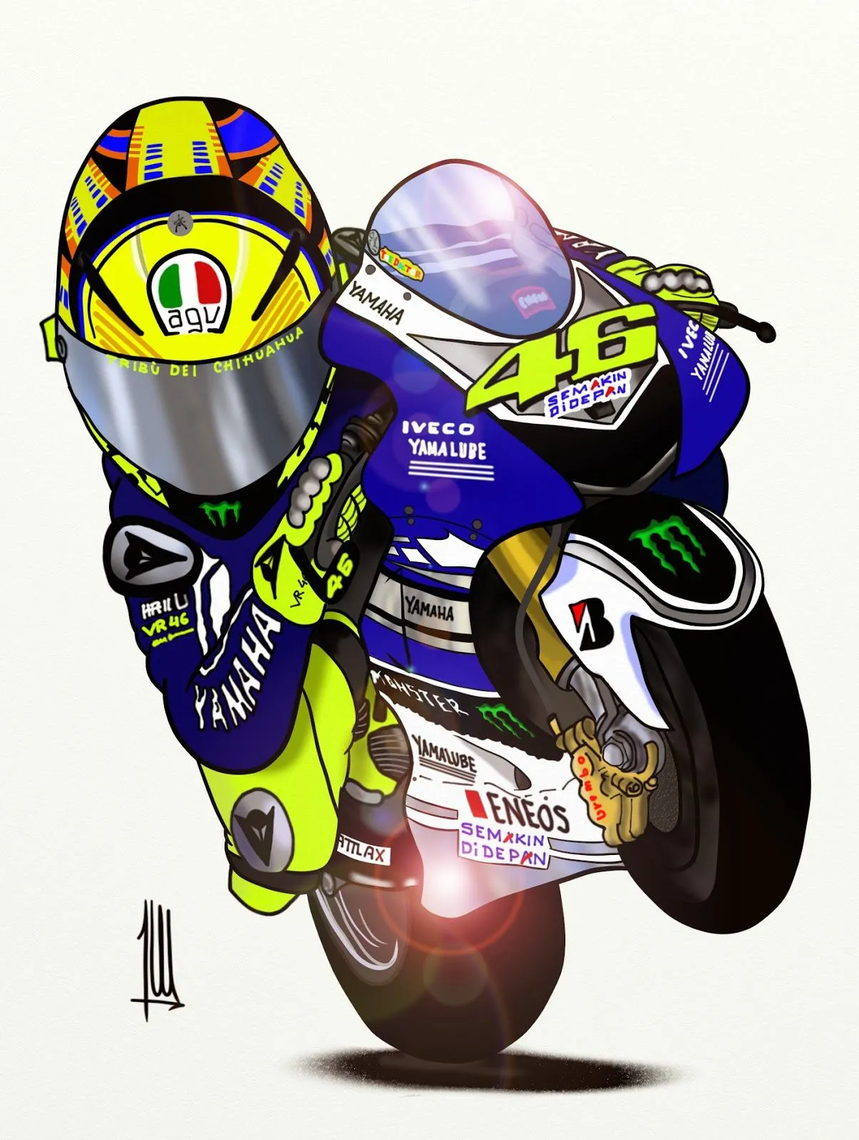 Caricatura de valentino rossi - Imageneitor