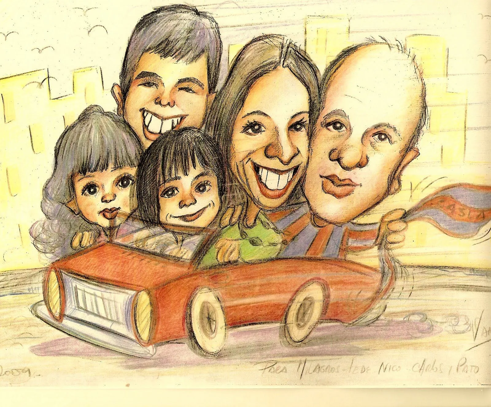 Caricaturas: Caricatura de la familia Los Yuines