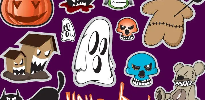 Caricaturas de Halloween | Vectores Gratis