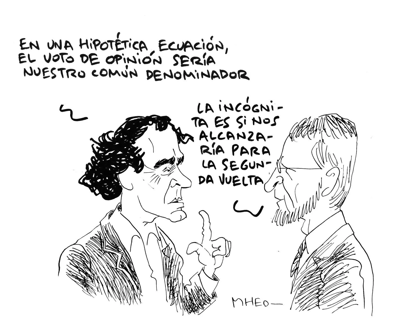 Caricaturas de Mheo: Entre matemáticos