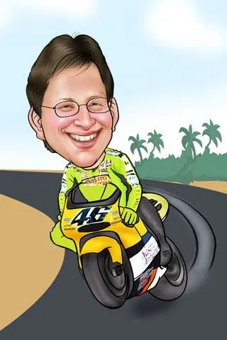 caricaturas de moto gp