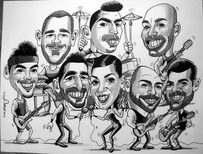 Caricaturas personalizadas para grupos | Caricaturas ...