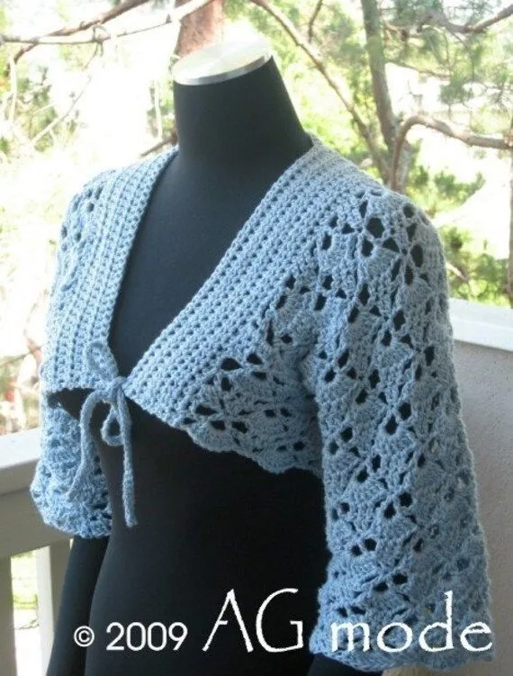 Carilo lace bolero PDF crochet pattern by agmode on Etsy