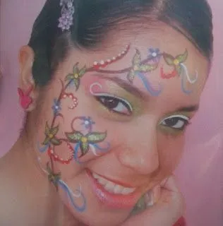 CARITA PINTADA CON FLORES : CARITAS PINTADAS PARA NIÑOS Y NIÑAS