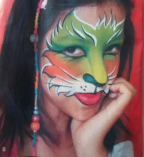 CARITA PINTADA DE GATITA TROPICAL : CARITAS PINTADAS PARA NIÑOS Y ...