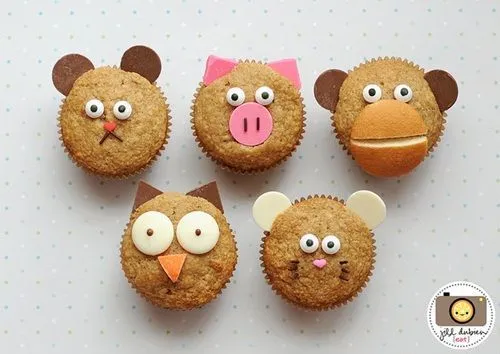  ... muffins con caras de animales Divertidos muffins con caras de animales