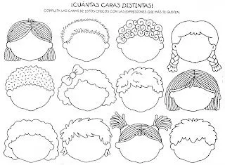 Caritas para colorear e imprimir