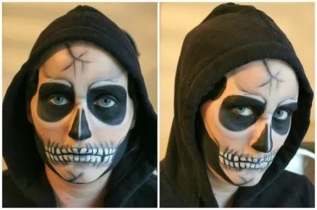 Caritas pintadas para niños en Halloween - Imagui