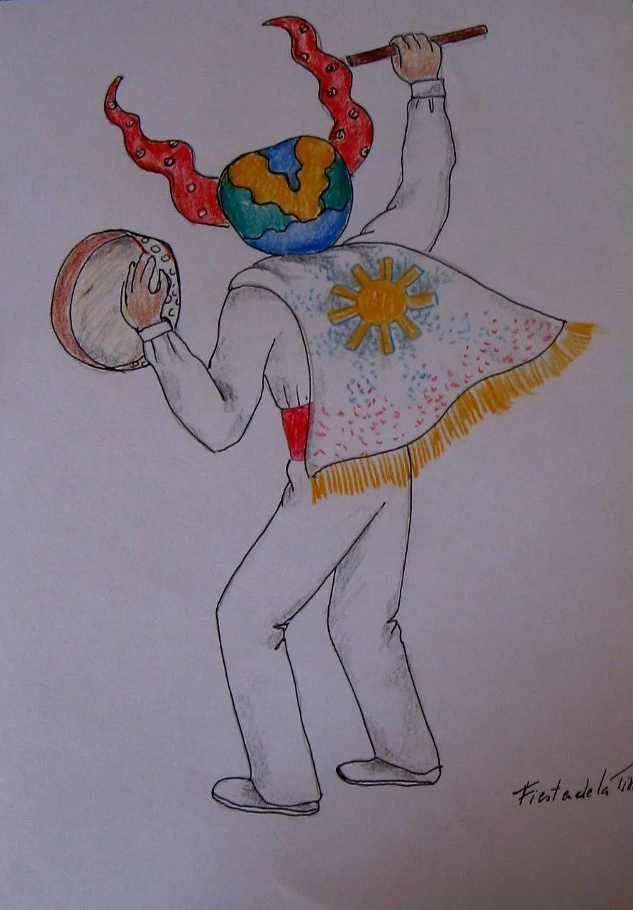 Carnaval Diablada, Dibujo por Carolina Kergall | Artmajeur