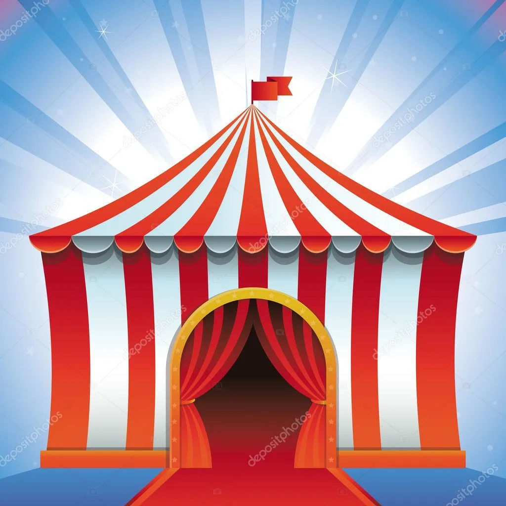 carpa de circo Vector - icono brillante — Vector stock © venimo #