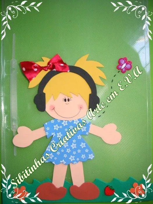 Carpeta decorada con fofuchita | Todo en GOMA EVA