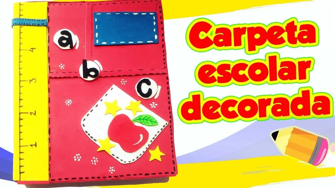 CARPETA ESCOLAR DECORADA✍ - DIY MANUALIDADES 