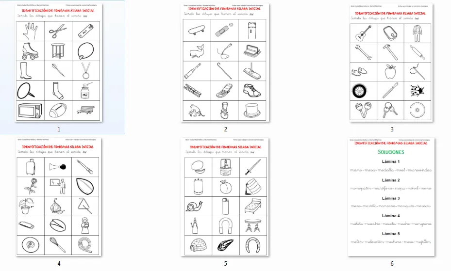 CARPETA DEL MAESTRO: IDENTIFICACIÓN DE FONEMAS