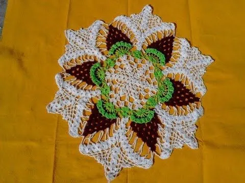 carpeta tejida con ganchillo 3 colores - YouTube