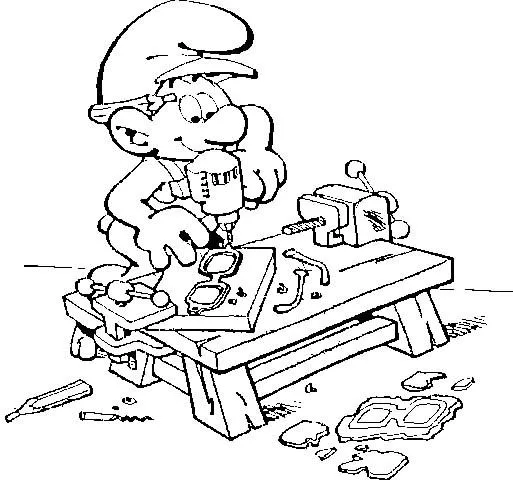 Carpinteros dibujo animado para colorear - Imagui