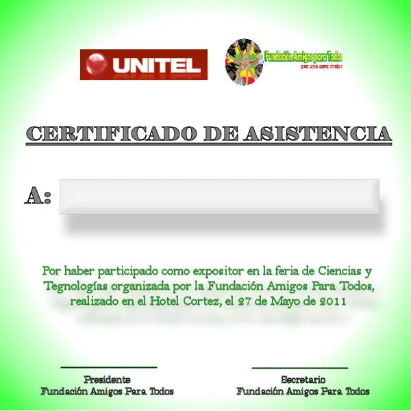 Certificado de asistencia - Imagui