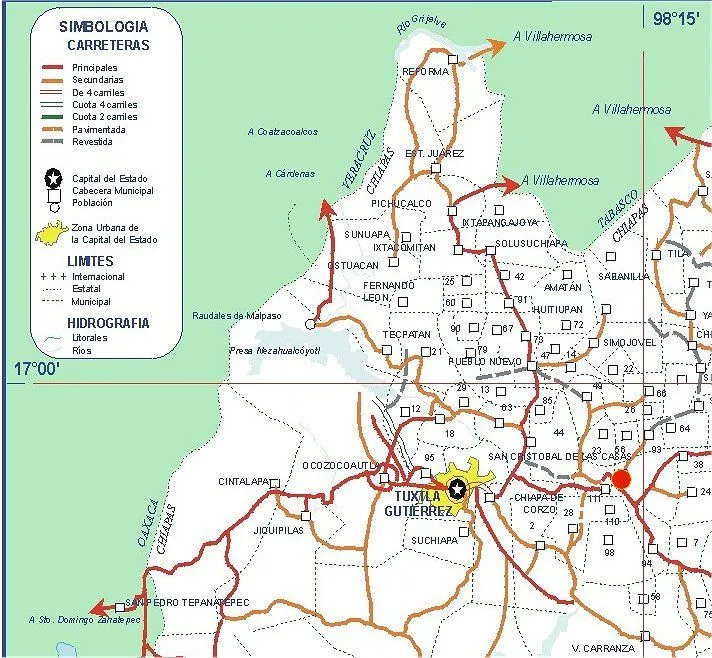 Carreteras en Chiapas