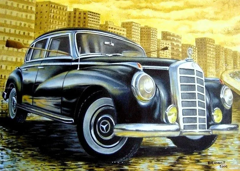 CUADROS: PINTURA AUTOMÓVILES CLÁSICOS | Pinturas al Óleo