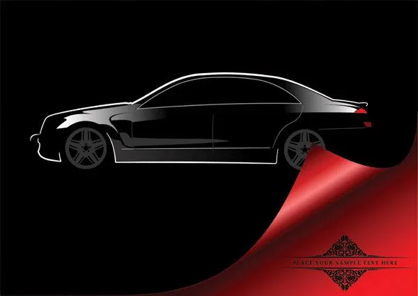 Carro silhueta vector -4 material Free Download 