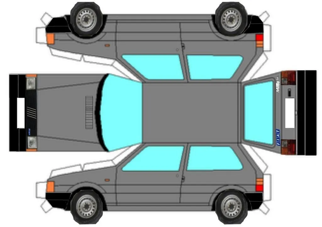 Carros e Nintendo : Fiat Uno em papercraft e uma novidade