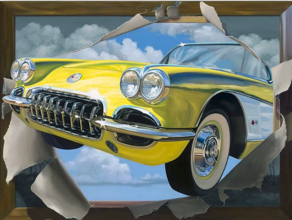 Carros pintados en óleo | El club del arte, pinturas