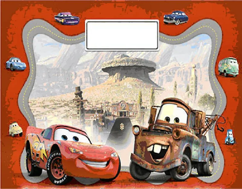 Cars Disney Tarjetas de Invitación Cards Tamaño XL