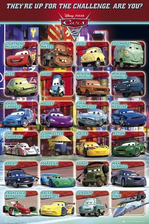 CARS 2 - race pósters / láminas - Compra en EuroPosters