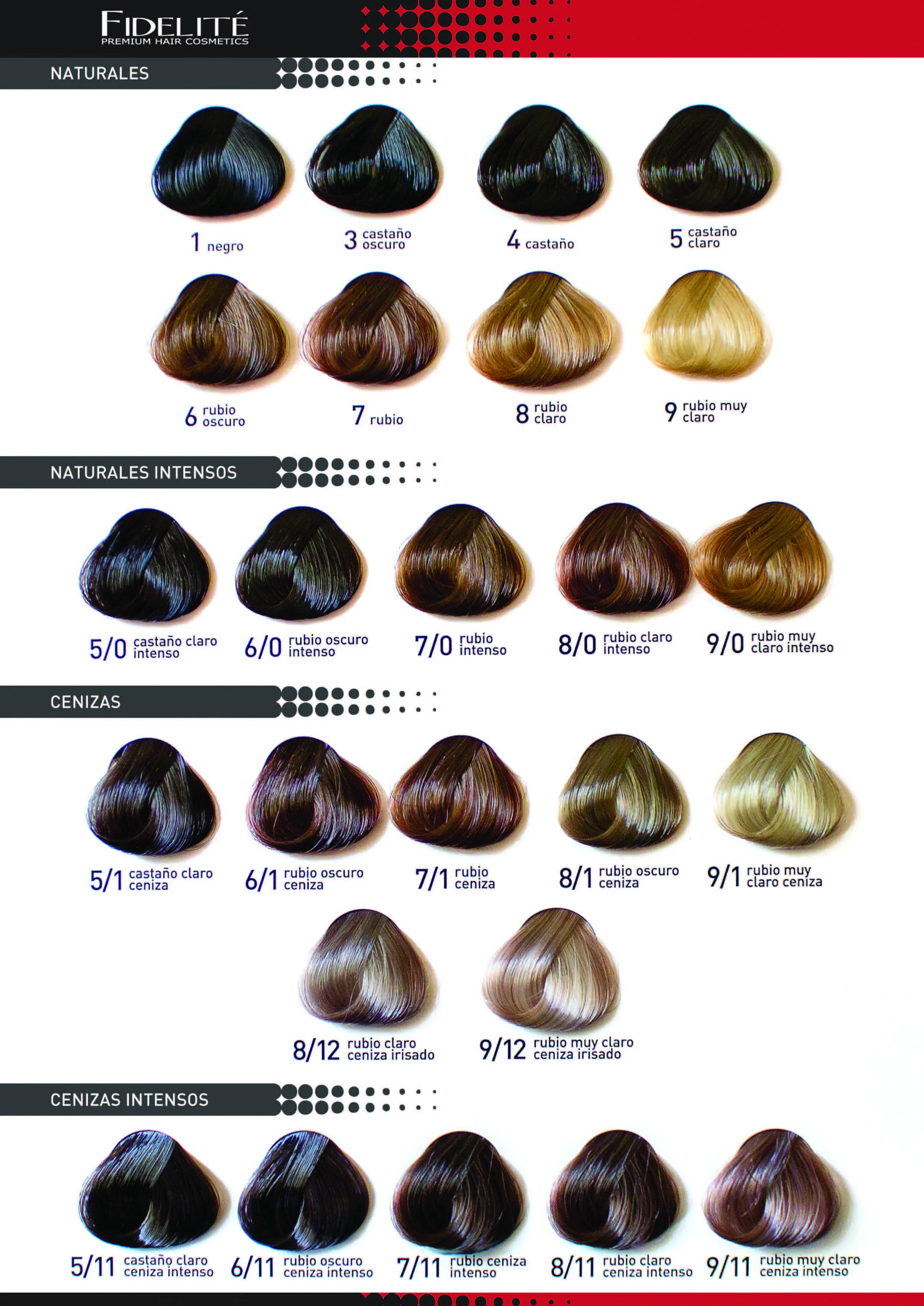 Carta de colores Color Master 01 | Tablas de colores de pelo, Tinturas de  pelo, Tintes de cabello