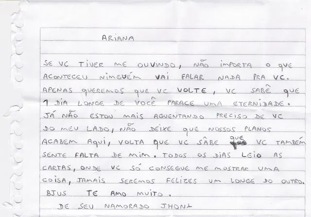 Carta para enamorado que esta preso - Imagui