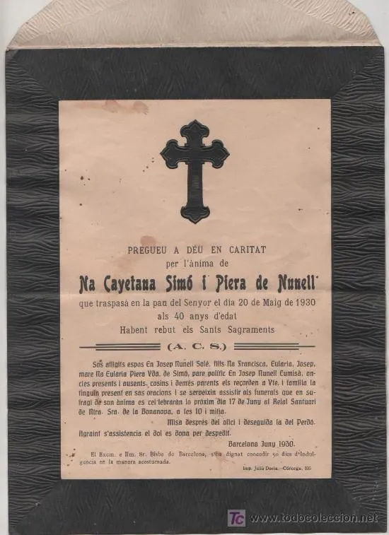 carta esquela en catalan de 1930 - Comprar Cartas comerciales ...