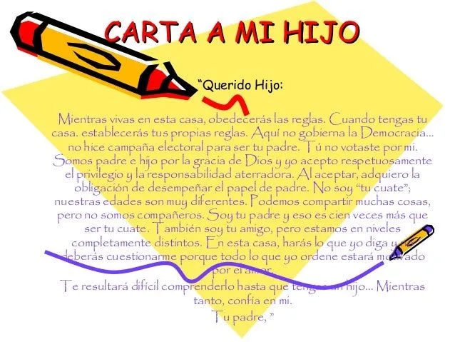 Carta a mi hijo