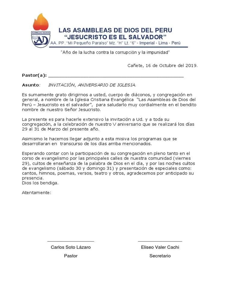 Carta de Invitacion | PDF