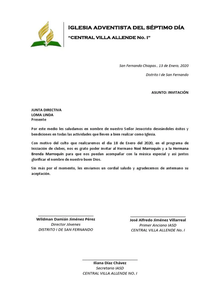 Carta de Invitacion | PDF