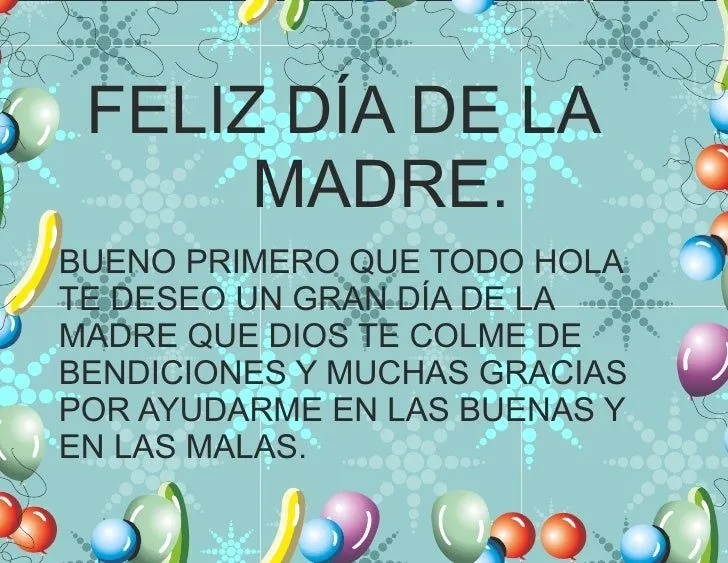 Carta del dia de la madre