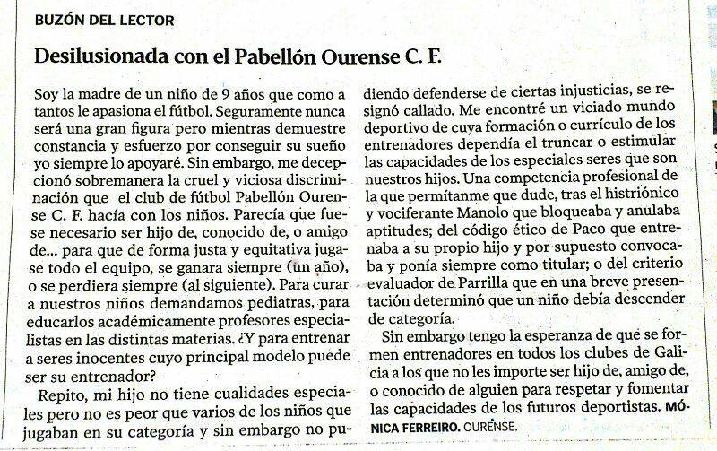 Carta de una madre desilusionada con el fútbol - Fútbol base y ...