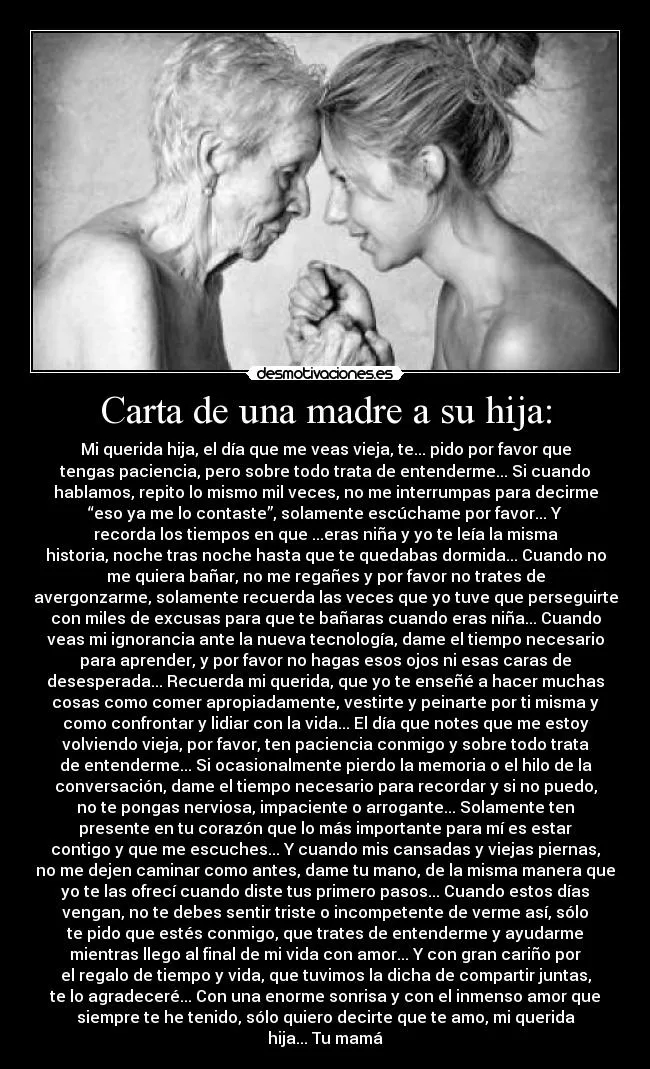 Carta de una madre a su hija: | Desmotivaciones