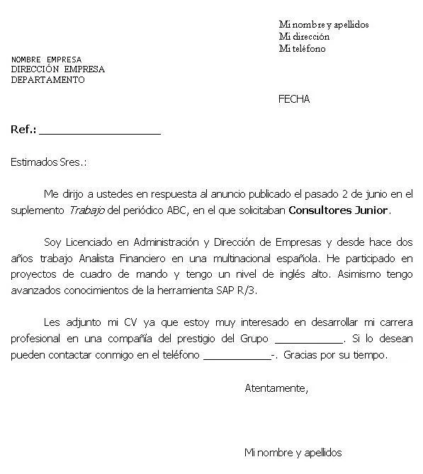 Carta de presentación