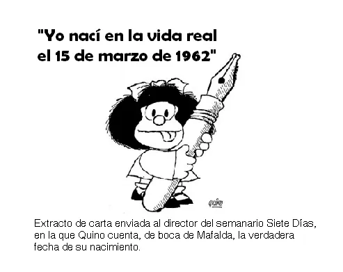 Carta de presentación de Mafalda | Gestalt, Sí