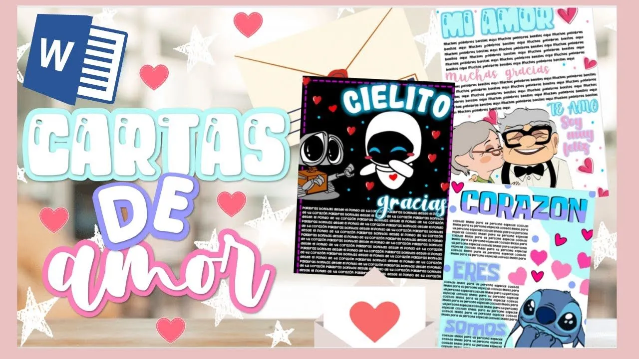 CARTAS DE AMOR en Word// SUPER FACILES// IDEA DE REGALO SAN VALENTIN+  PLANTILLAS GRATIS - YouTube