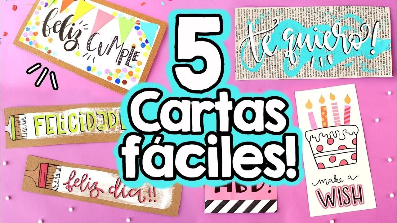 5 CARTAS FÁCILES para regalar!! ✄ Barbs Arenas Art! - YouTube