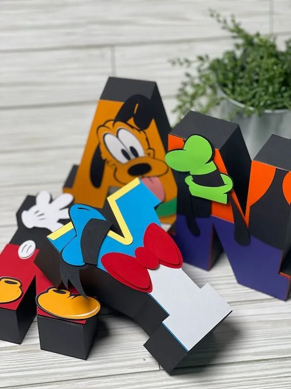 Cartas personalizadas de Mickey mouse letras 3D cumpleaños - Etsy México