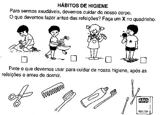 Cartazes De Hbitos De Higiene Desenhos Para Colorir Xd | Tattoo ...