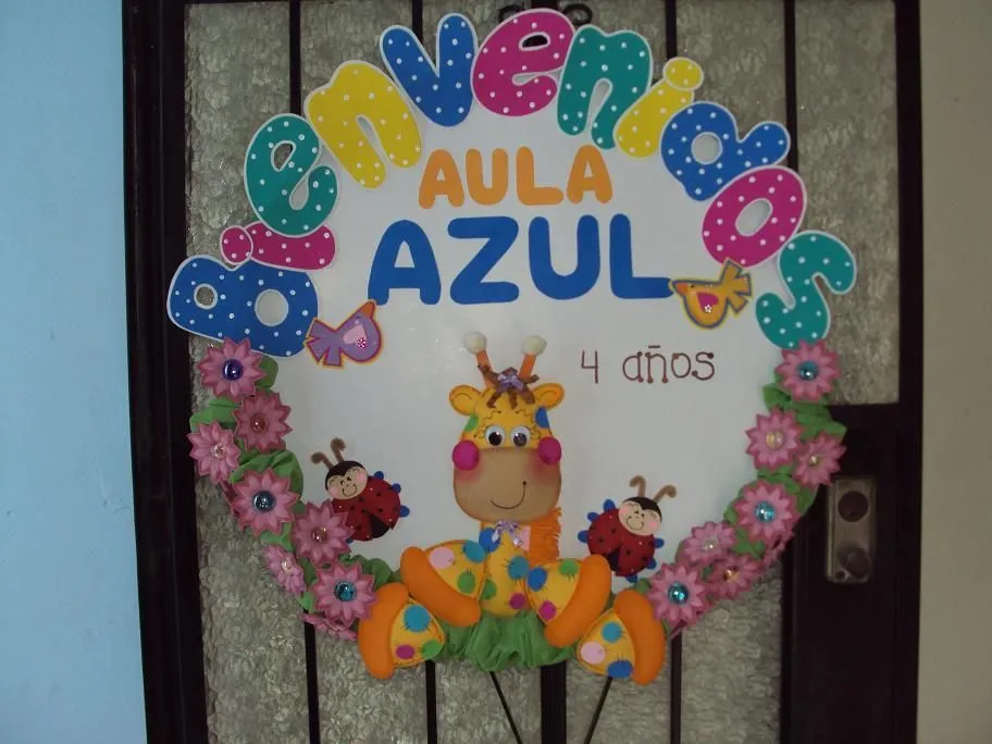 cartel bienvenida goma eva | ambientación de aula-jardín de niños ...