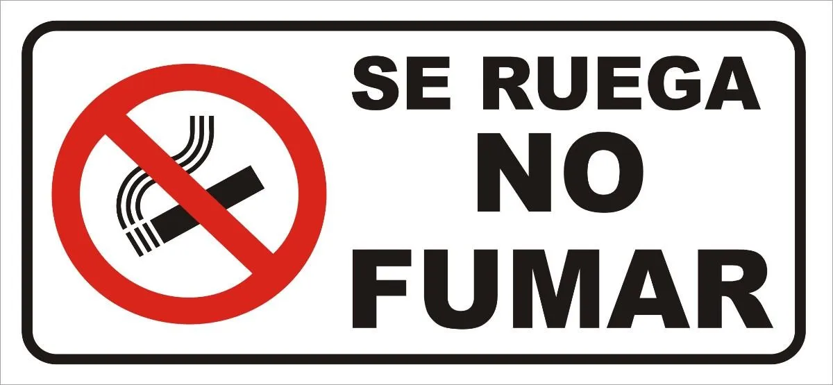 Cartel Prohibido Fumar O Se Ruega No Fumar Alto Impacto15x25 ...