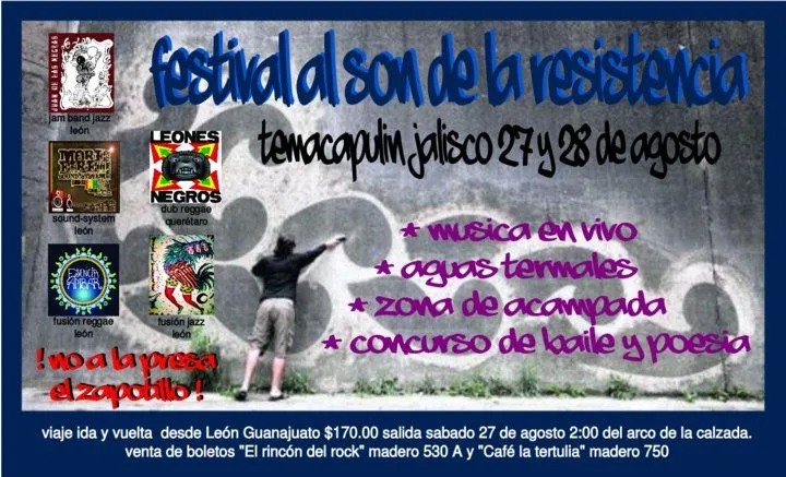 Cartelera: Aniversario Cerezo, Festival al son de la resistencia ...