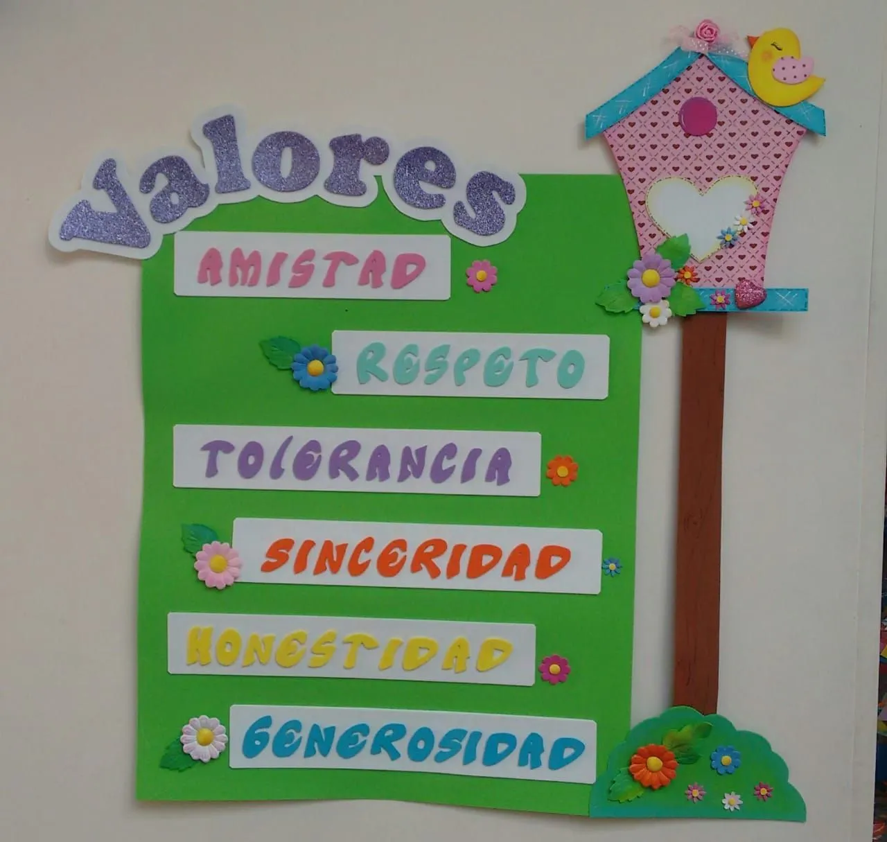 CARTELERA DE VALORES | Decorar salones de clases, Decorar salon, Salón de  clase